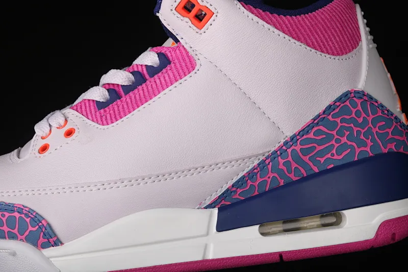 All categories Air Jordan Jordan series basketball shoes Air Jordan 3 Air Jordan Brand Air Jordan 3 GS AJ3 Joe 3 burst pink and purple first layer basketball shoes 441140-500